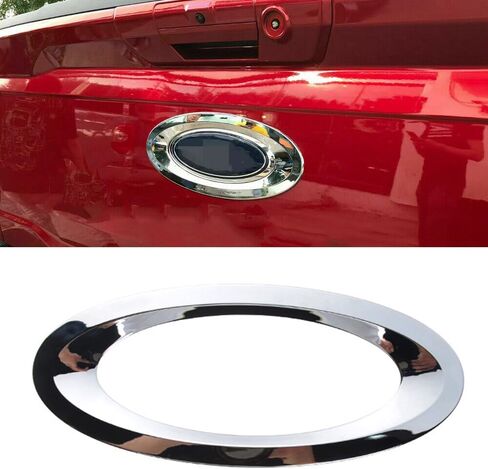 Car Rear Tailgate Emblem Cover Trim, Rear Logo Emblem Badge Ring Cover Trim, Compatible with Ford 2021+ F150, Chrome in Saudi Arabia
