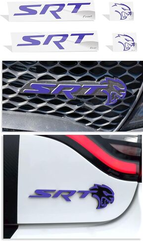 Reflective Concepts - SRT Badge Overlay Decal Stickers - Grille and Trunk - 2019 Charger SRT Hellcat - (Color: Reflective Orange) in Saudi Arabia