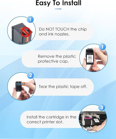 خرطوشة حبر سوداء 63XL لخرطوشة الحبر HP 63 بديلة لخرطوشة الحبر HP 63 السوداء تعمل مع HP Envy 4520 4512 OfficeJet 4650 3830 5255 5258 DeskJet 1112 2130 3630 2138 3634 F6U64AN (عبوة سوداء 2) in Kuwait