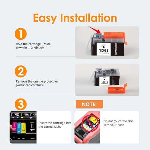 910XL Ink Cartridges for HP Printers Replacement for HP 910XL Ink Cartridges Combo Pack for HP 910 Ink Work with OfficeJet Pro 8010e 8015e 8025e 8020e 8028e 8035e 8015 8020 Printer(4 Pack) in Kuwait