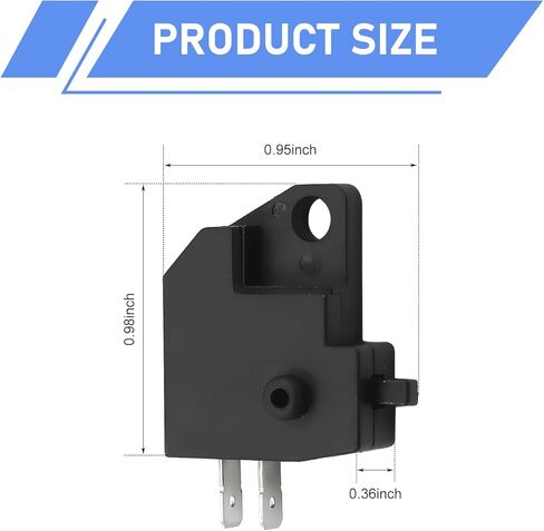 Pack-2 Motorcycle Left & Right Front Brake Light Stop Switch, 2-pin Left and Right Disc Brake Switch, Universal for Motorcycle and Off-Road Vehicles (Black) in Kuwait