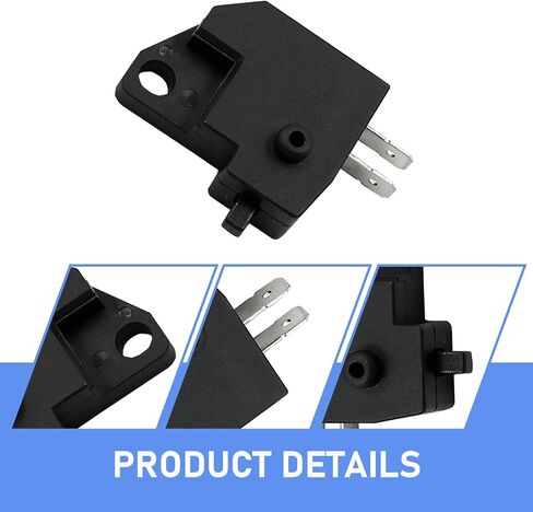 Pack-2 Motorcycle Left & Right Front Brake Light Stop Switch, 2-pin Left and Right Disc Brake Switch, Universal for Motorcycle and Off-Road Vehicles (Black) in Kuwait