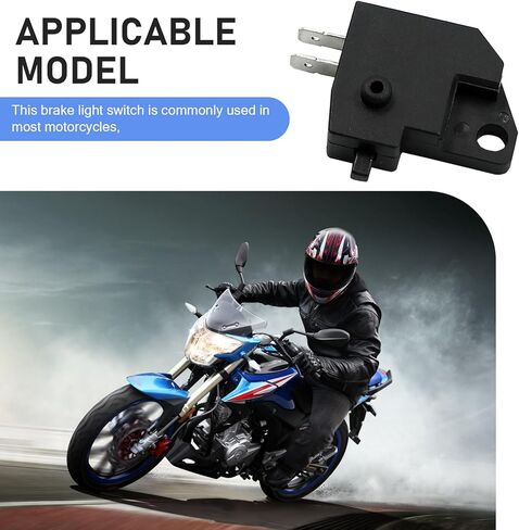 Pack-2 Motorcycle Left & Right Front Brake Light Stop Switch, 2-pin Left and Right Disc Brake Switch, Universal for Motorcycle and Off-Road Vehicles (Black) in Kuwait