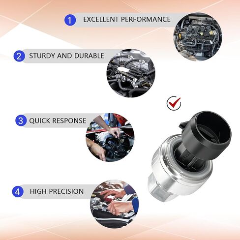 AC High Pressure Sensor Switch Replace OEM# 1551343 13587668 HVAC Pressure Transducer for Buick Cadillac Pontiac Saturn Chevy GMC Replacement Parts Air Conditioning Refrigerant Pressures Sensor in Kuwait