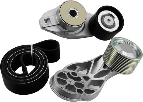 Fan Belt Tensioner & Pulley Set Fit for Volvo D13 Engine, Replace 21714847 20582558 & Belt 20582557 in Saudi Arabia