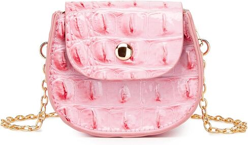 حقيبة سهرة صغيرة الحجم من جلد التمساح المنقوش صغيرة الحجم للنساء، إكسسوار أنيق للأساسيات | ملحق صغير الحجم وأنيق للضروريات in Kuwait