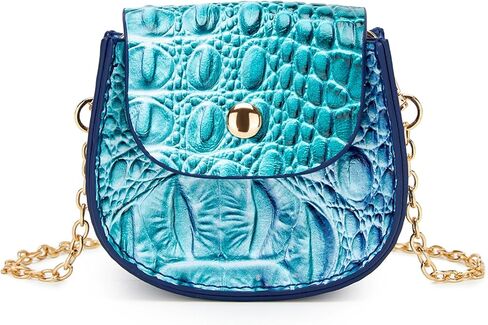 Mini Crocodile Embossed Leather Clutch Tiny Compact Evening Bag for Women Stylish Accessory for Essentials | Tiny, Compact, Stylish Accessory, for Essentials in Saudi Arabia