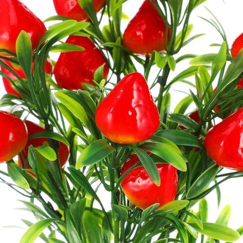 PRETYZOOM 6 قطع محاكاة باقة الفراولة باقة فروع الزهور ديكورات المنزل البلاستيك الفاكهة فو الفراولة يختار زخرفة الفراولة الاصطناعية نبات صناعي PVC البرتقالي in Kuwait