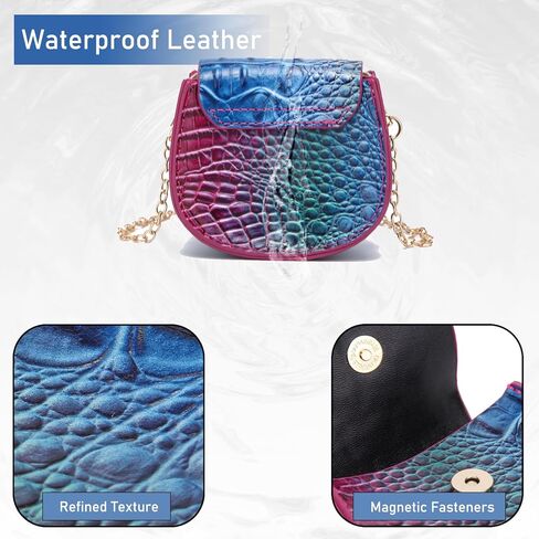 Mini Crocodile Embossed Leather Clutch Tiny Compact Evening Bag for Women Stylish Accessory for Essentials | Tiny, Compact, Stylish Accessory, for Essentials in Saudi Arabia