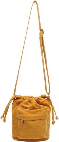 Jeelow Small Canvas Bucket Crossbody Cellphone Bags Drawstring Purses For Men Women in Saudi Arabia