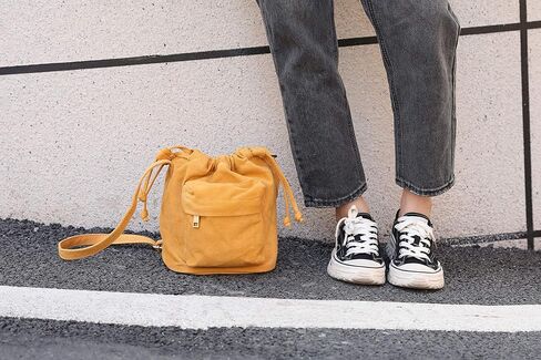 Jeelow Small Canvas Bucket Crossbody Cellphone Bags Drawstring Purses For Men Women in Saudi Arabia