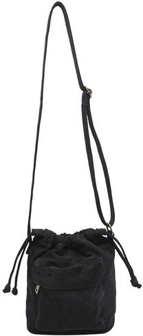 Jeelow Small Canvas Bucket Crossbody Cellphone Bags Drawstring Purses For Men Women in Saudi Arabia