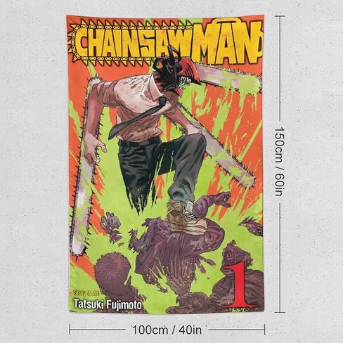 Tapestry Chainsaw Man Denji Tapestries Wall Room Decor Comic Manga Anime40"x60" in Saudi Arabia