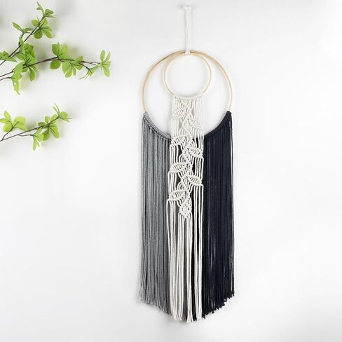 LB Boho Macrame Wall Hanging, Colorful Tapestry Wall Hanging Decor Handmade Yarn Dream Catcher Boho Macrame Decor for Living Room Apartment Office Backdrop,10X30 Inch in Saudi Arabia