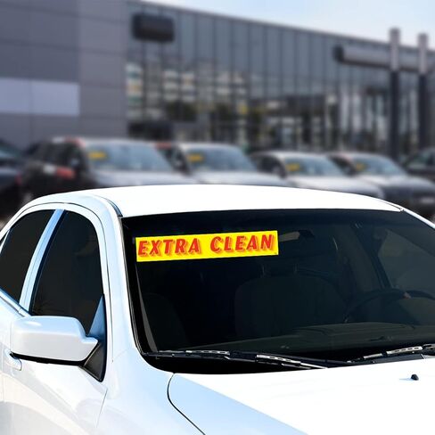 Versa-Tags Extra Clean Windshield Stickers 12 Pack Dealership Advertising Sticker in Saudi Arabia