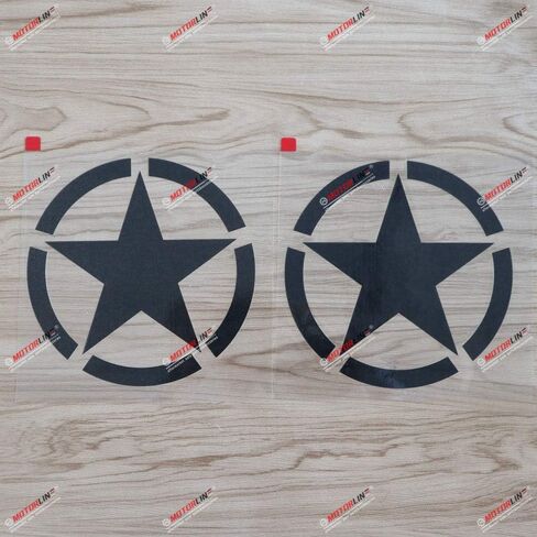 (2) 6'' Army Star WW2 Decal Sticker Car Vinyl fit for Jeep Toyota Willys Black a sda3 in Saudi Arabia