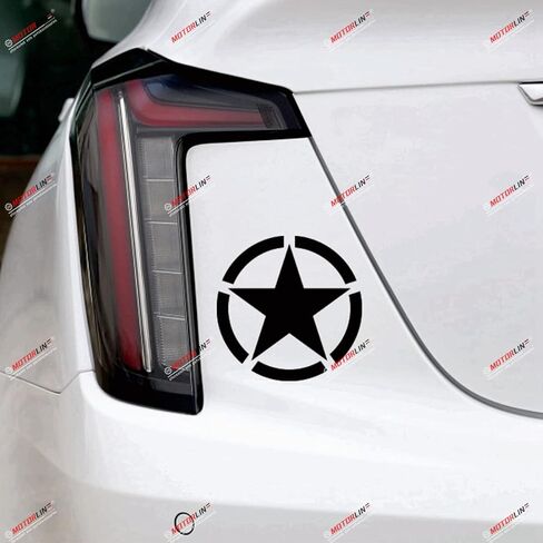 (2) 6'' Army Star WW2 Decal Sticker Car Vinyl fit for Jeep Toyota Willys Black a sda3 in Saudi Arabia