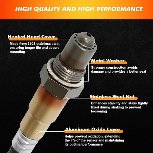 2004-2006 Oxygen Sensors Upstream Downstream Compatible for Nissan Armada 2005-2006, Titan 04-06, for Infiniti QX56 2004-2006 5.6L V8 Replace 234-4835, 234-5060 in Kuwait