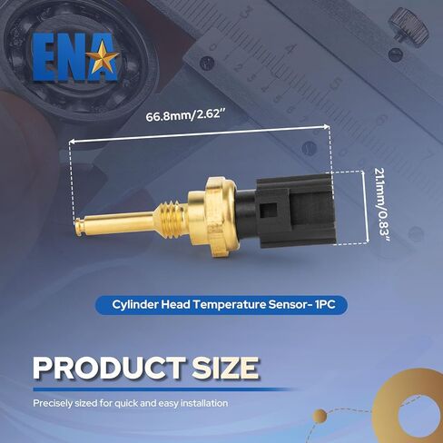 ENA Cylinder Head Temperature Sensor Compatible with Ford Lincoln Mercury F150 F250 Super Duty F650 Explorer Taurus X 3.0L 3.5L 4.0L 4.6L 5.4L 6.8L V6 V8 V10 2010 2011 2012 2013 2014 Replaces TS605 in Kuwait