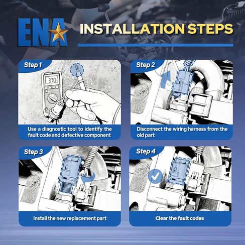 ENA Cylinder Head Temperature Sensor Compatible with Ford Lincoln Mercury F150 F250 Super Duty F650 Explorer Taurus X 3.0L 3.5L 4.0L 4.6L 5.4L 6.8L V6 V8 V10 2010 2011 2012 2013 2014 Replaces TS605 in Kuwait