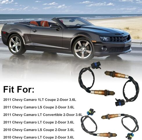 مستشعر الأكسجين المنبع والمصب O2 مناسب لسيارة 2011 Chevy Camaro 1LT LS LT LT، لسيارة 2010 Chevy Camaro LS LT، مستشعر الأكسجين O2 4 قطع استبدال OE# 234-4441، 234-4818 in Saudi Arabia