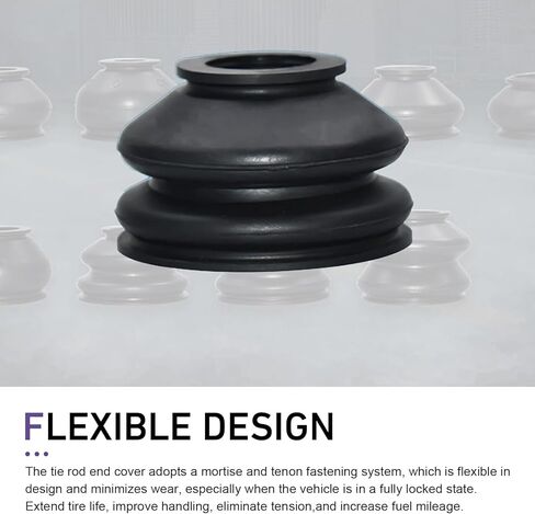 14 قطعة من أحذية قضيب الربط، غطاء غبار مطاطي مقاوم للماء لرأس المفصل، طقم غطاء واقٍ لختم نهاية قضيب المسار، عالمي لملحقات أجزاء توجيه تعليق السيارة (أسود) in Kuwait