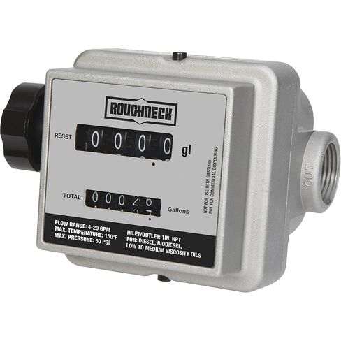 Roughneck Mechanical Fuel Meter - 4-20 GPM, 1in. Inlet/Outlet in Kuwait