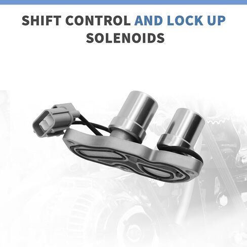 Shift Control and Lock Up Solenoids Set Compatible with Honda Accord 1990-2002, Prelude 1992-2001, Odyssey 1998, Replaces # 28200-PX4-014, # 28300-PX4-003 in Saudi Arabia