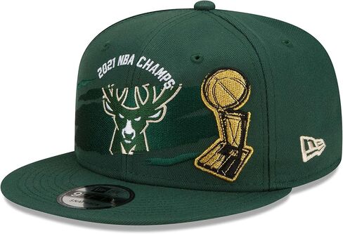 New Era Milwaukee Bucks 9FIFTY 2021 NBA Finals Champions Snapback Cap - NBA, Green, Championship Hat in Kuwait