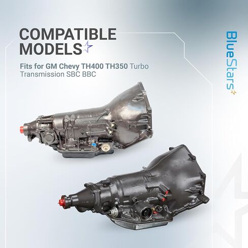 BlueStars TH350 TH400 700R4 أنبوب مقياس ناقل الحركة المحسن مع خرطوم مضفر مرن من الفولاذ المقاوم للصدأ - حامل جدار الحماية لسيارة Chevy GM SBC BBC in Saudi Arabia