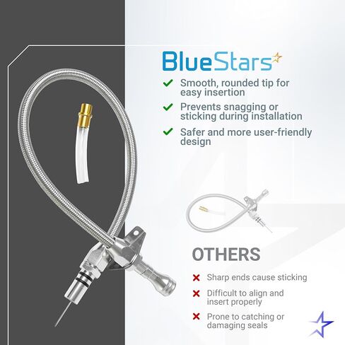 BlueStars TH350 TH400 700R4 أنبوب مقياس ناقل الحركة المحسن مع خرطوم مضفر مرن من الفولاذ المقاوم للصدأ - حامل جدار الحماية لسيارة Chevy GM SBC BBC in Saudi Arabia
