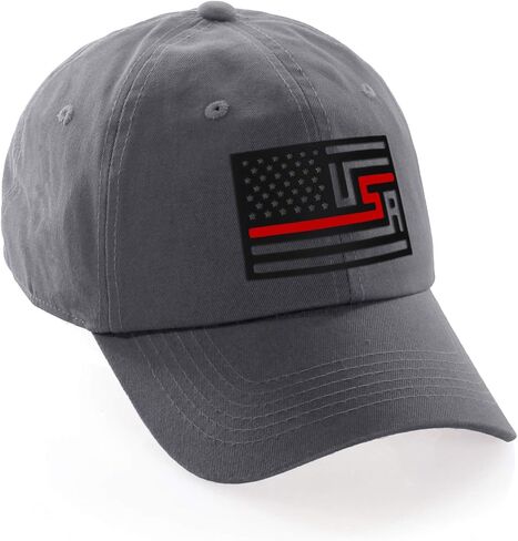 American Thin Blue Red Line Redesigned Support Serviceman Flag Baseball Hat Cap in Kuwait