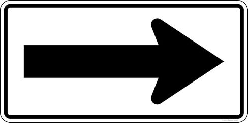 3M سهم سهم عاكس الأسهم السهم الأساسي السهم الأبيض على علامة حركة المرور الخضراء 12 × 6 بوصة in Kuwait