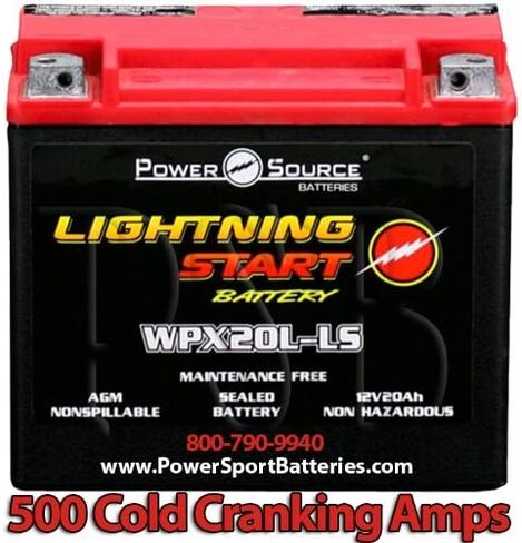 Harley FXDWG Dyna Wide Glide 1340 1450 1584 1690 500cca Lightning Start 20ah Motorcycle Battery for 1993 1994 1995 1996 1997 1998 1999 2000 2001 2002 2003 2004 2005 2007 2008 2010 2011 2012 2013 2014 in Kuwait
