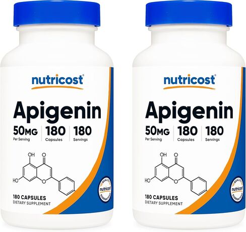 Nutricost Apigenin 50mg, 180 Capsules - Non-GMO, Gluten Free, Vegan in Saudi Arabia