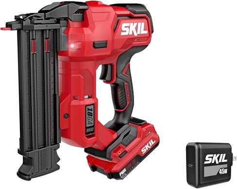 SKIL PWR CORE 20 Brushless 20V 18Ga 1/4 In. Narrow Crown Stapler Kit Including 2.0Ah USB-C Battery and 45W PD charger-SL1814B-10 in Kuwait