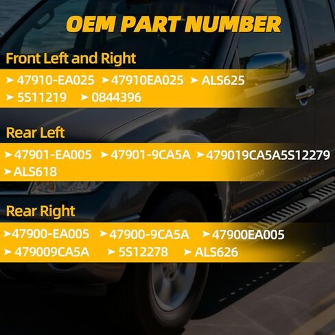ABS Wheel Speed Sensor Front Rear Driver and Passenger Side Compatible with NIS-san Frontier 2005-2013/2016-2019,2.5L 4.0L,4PC ABS Sensor Replace 47901-EA005 47910-EA025 47900-EA005 in Kuwait