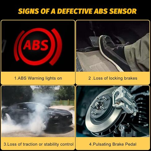 ABS Wheel Speed Sensor Front Rear Driver and Passenger Side Compatible with NIS-san Frontier 2005-2013/2016-2019,2.5L 4.0L,4PC ABS Sensor Replace 47901-EA005 47910-EA025 47900-EA005 in Kuwait