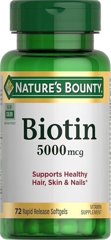 Nature’s Bounty Biotin 5000 mcg, 72 Rapid Release Softgels in Kuwait