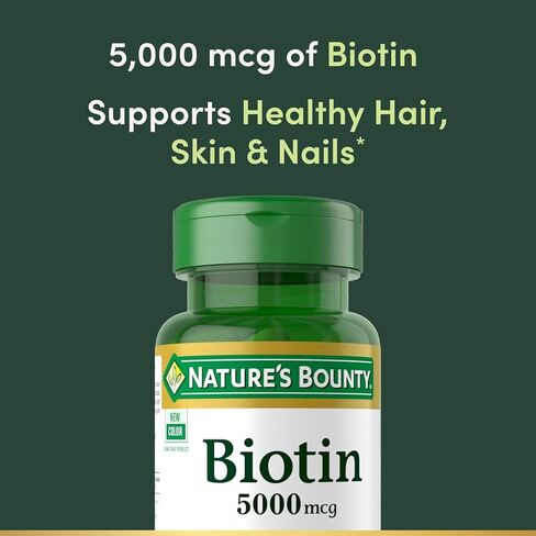Nature’s Bounty Biotin 5000 mcg, 72 Rapid Release Softgels in Kuwait