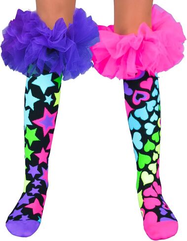 جوارب Magic Frills، جوارب لطيفة للغاية تصل إلى الركبة مع زخارف سحرية زغبية ملونة للغاية! in Kuwait