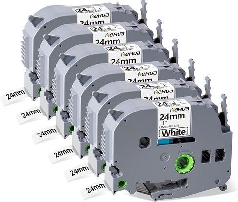 Hehua Label Maker Tape 12mm 0.47 أبيض متوافق مع Brother P Touch Label Tape 1/2 "، Tze TZ Tape 12mm 0.47 أبيض مغلق متوافق مع الأخ Ptouch PTD210 D220 D400 D410 D600 PTH110 ، 3 حزمة in Saudi Arabia