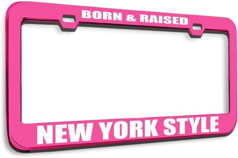 إطار لوحة ترخيص معدني ولد أثار نيويورك نمط حامل العلامة اكسسوارات السيارات أسود 2 ثقوب 1 الإطار in Kuwait