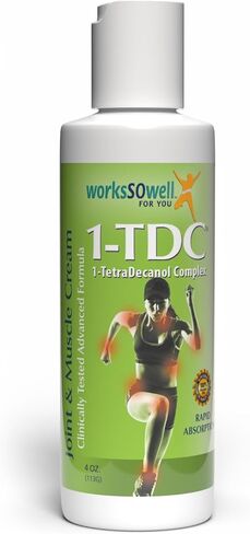 WorkSoWell 1TDC– Joint & Muscle Relief Cream – 16 oz | Professionally Formulated to Soothe & Promote Healing | 1-TetraDecanol Complex Supports Joint Flexibility | Effective & Paraben Free in Kuwait