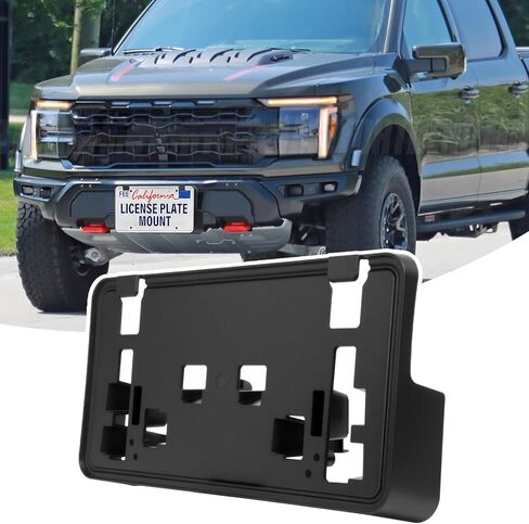 Heavy-Duty ABS Front License Plate Bracket Compatible with 2015-2019 Ford Transit-150, 250, 350/350 HD, Rust-Proof Car Tag Frame with Mounting Screws, Quick Install License Plate Holder in Kuwait