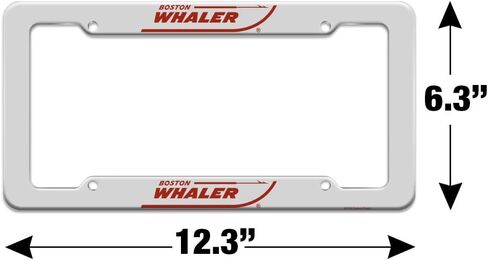 Boston Whaler Red Logo License Plate Tag Frame in Saudi Arabia