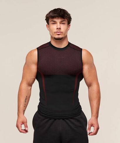 Men's Sleeveless Compression Workout Shirt - Lightweight Athletic Moisture-Wicking Muscle Tank Top for Gym and Training in Saudi Arabia