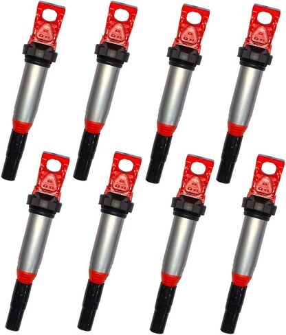 8PCS ARKAUTO HIGH ENERGY RED TOP DELPHI TYPE IGNITION COIL UF667 12138616153 FOR BMW 5 6 7 8 SERIES X5 X6 X7 & M POWER N62 N63 S63 E&F&G SERIES CHASSIS 4.0 4.0T 4.4T 4.8 V8 in Saudi Arabia