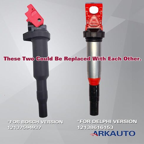 8PCS ARKAUTO HIGH ENERGY RED TOP DELPHI TYPE IGNITION COIL UF667 12138616153 FOR BMW 5 6 7 8 SERIES X5 X6 X7 & M POWER N62 N63 S63 E&F&G SERIES CHASSIS 4.0 4.0T 4.4T 4.8 V8 in Saudi Arabia