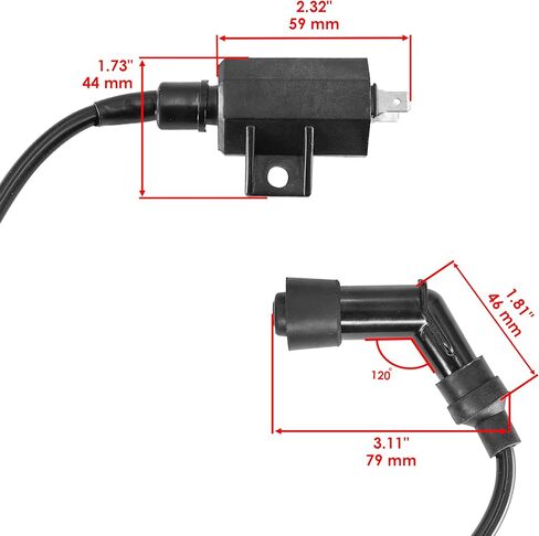 Caltric Ignition Coil Compatible with Suzuki 250 Lt-Z250 Quadsport Ltz250 2004 2005 2006 2007 2008 2009 in Saudi Arabia